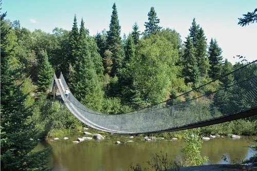 Pinawa swinging bridge