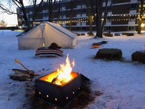 Winter firepit