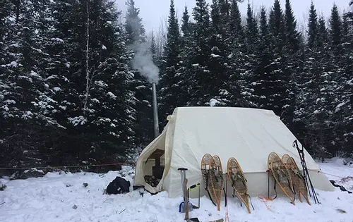 Winter heated tent