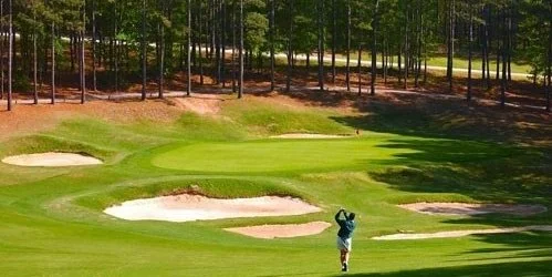 A fairway at the Pinawa golf course