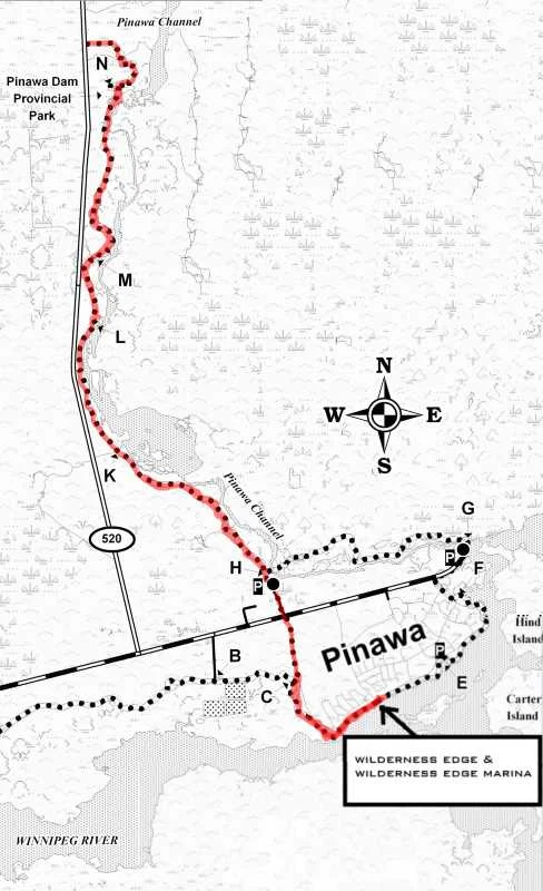 Walkers on the trail out of Pinawa
